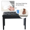 HOMCOM 30" Padded Storage Piano Bench Artist Keyboard Seat Faux Leather (Black)