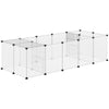 PawHut 20 Panels DIY Pet Playpen, Small Animal Cage with Door, Top Cover, Indoor Yard Fence for Guinea Pig, Hedgehog, Bunny, White