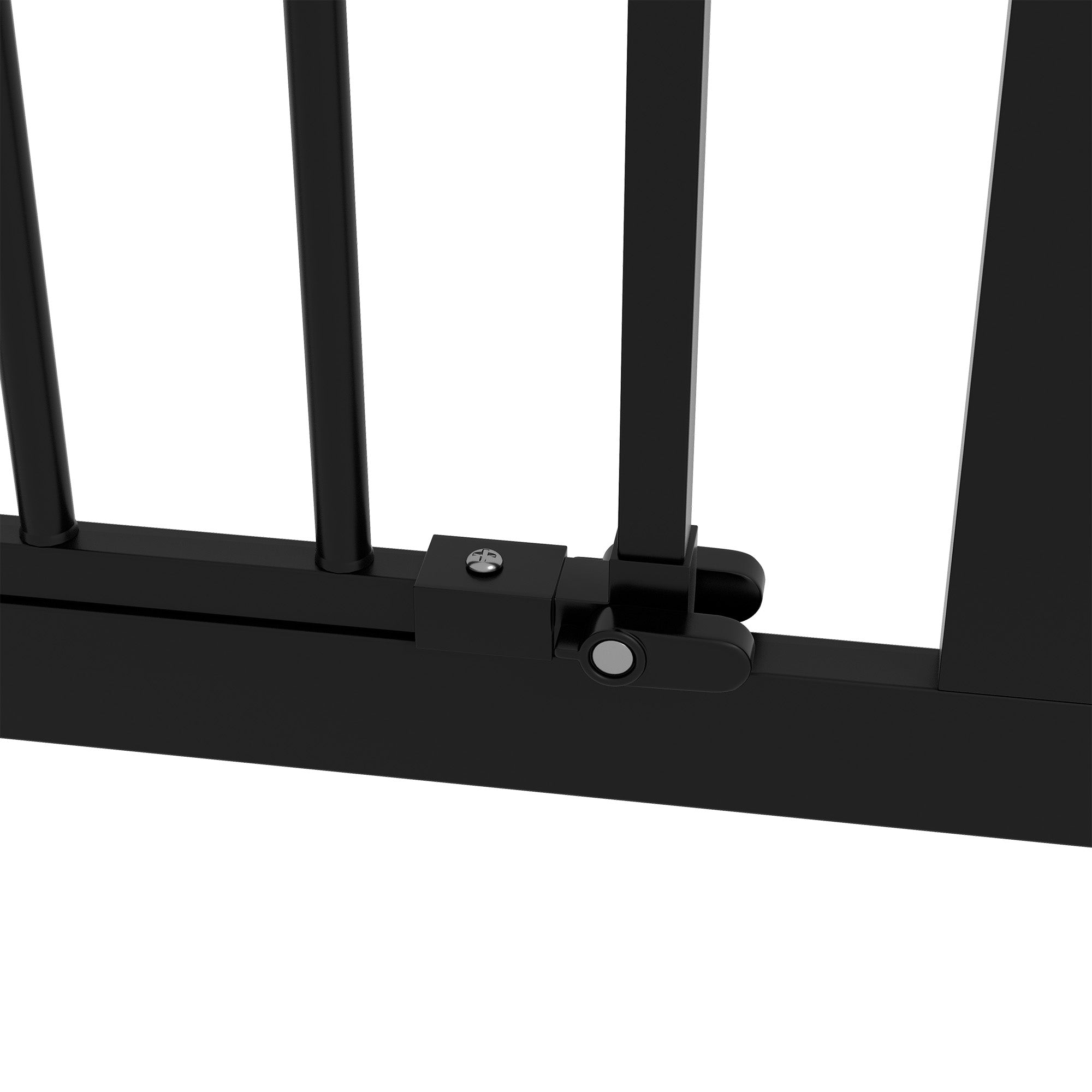 PawHut Dog Gate Stair Gate Pressure Fit Pets Barrier Auto Close for Doorway Hallway, 74-87cm Wide Adjustable, Black