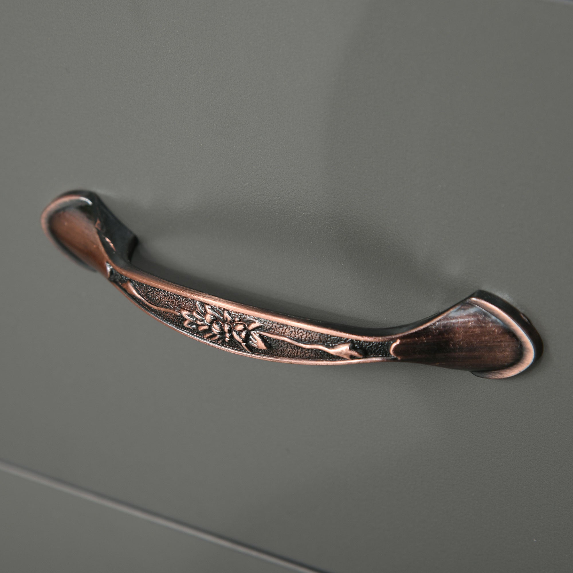 HOMCOM Kitchen Sideboard with 2 Drawers, Modern Buffet Cabinet, Coffee Bar Cabinet with Glass Doors and Open Shelf, Console Table, Grey