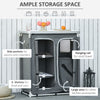 Outsunny Camping Kitchen Station, Aluminum Camping Table Cook Cupboard with 3-Shelf and Carrying Bag for BBQ Party Picnics Backyards