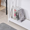 HOMCOM 2 Tier X-Design Console Table Sofa Side Table w/Storage Shelf for Living Room Entryway, White