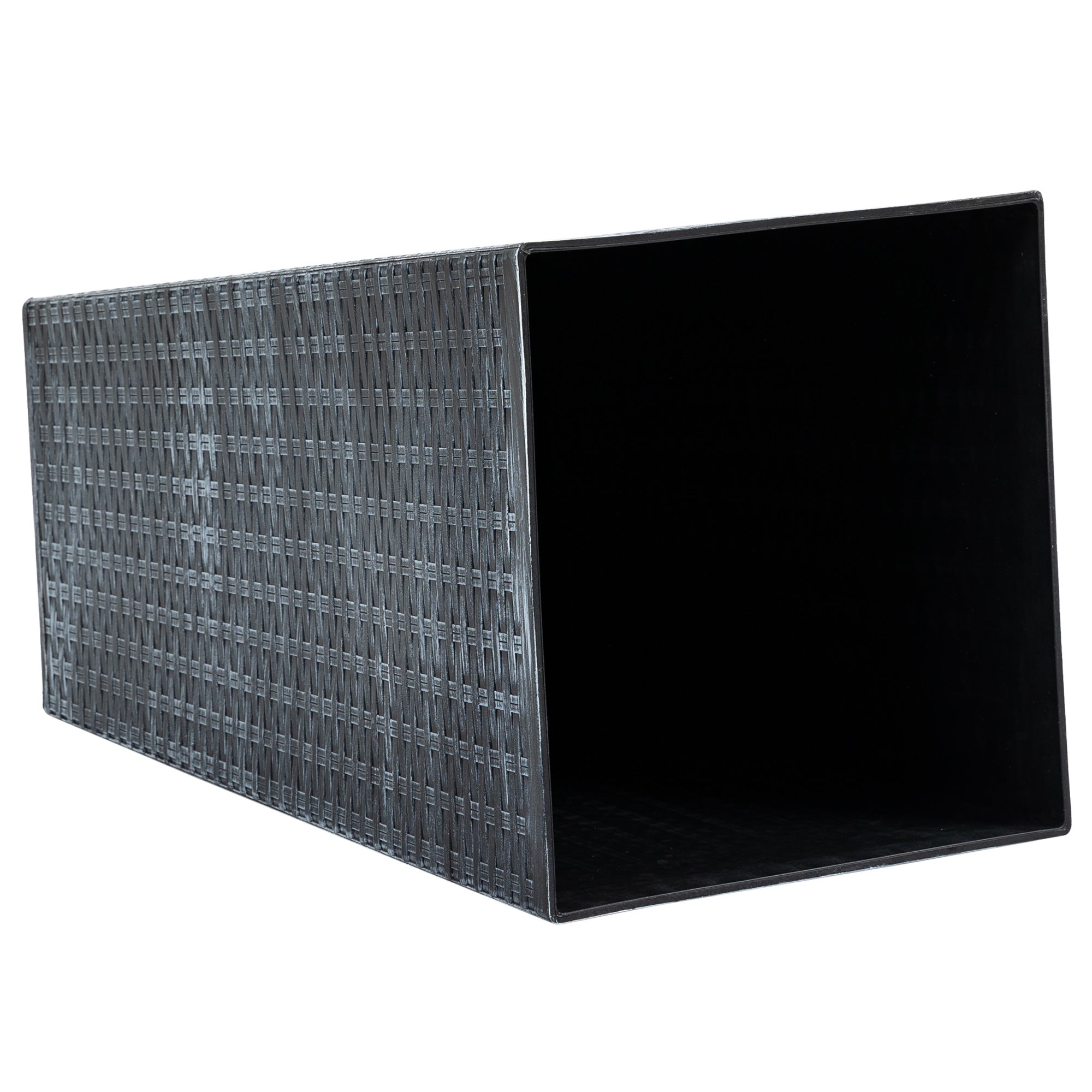 Outsunny Set of 3 Tall Planters for Outdoor Plants with Drainage Hole, Indoor Outdoor Planter Flower Pot Set for Front Door, Entryway, Patio and Deck, Mixed Grey