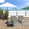 Outsunny Pool Chaise Lounge Chairs Set of 2, S-shaped Foldable Outdoor Chaise Lounge Chair Reclining for Patio Beach Garden With 264lbs Weight Capacity, Light Grey