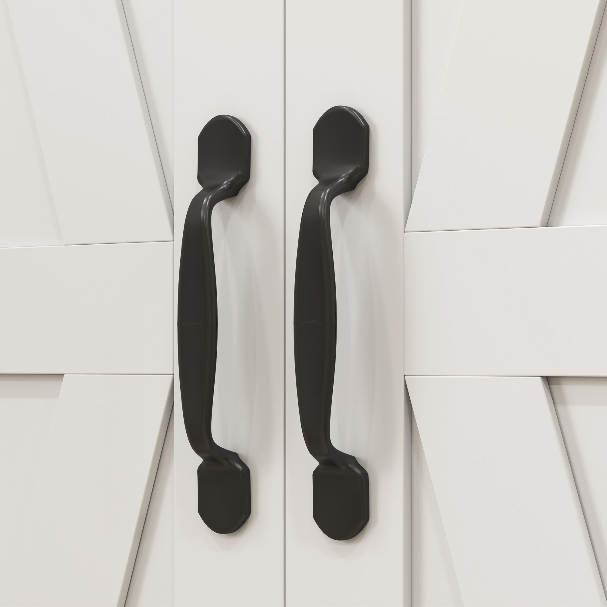 HOMCOM 47" Kitchen Pantry Cabinet, Freestanding Farmhouse Storage Cabinet with Doors, 2 Adjustable Shelves and 12 Door Shelves, White