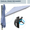 Outsunny 10x10ft Cantilever Umbrella with 4 Adjustable Angle and Rotation, Square Top Market Parasol with Aluminum Pole and Ribs for Backyard Patio Outdoor Area, Blue