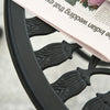 Outsunny 3 Pieces Patio Bistro Set, Outdoor Cast Aluminum Garden Table and Chairs with Umbrella Hole for Balcony, Black