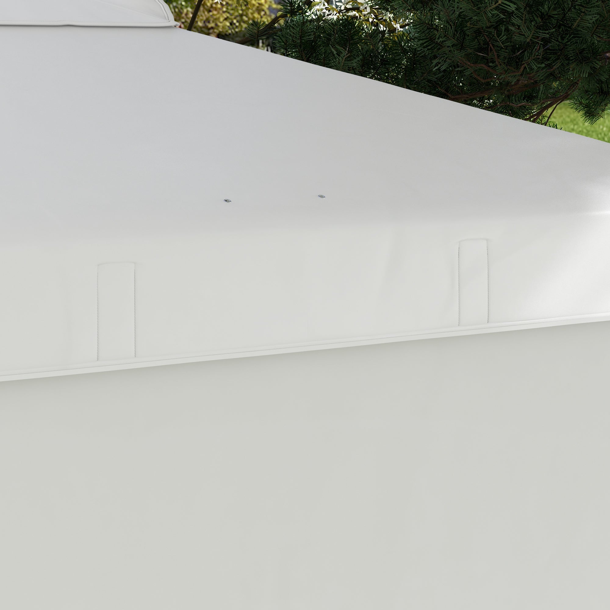 Outsunny 8 x 8FT Pop Up Canopy Tent with 1 Sidewall, Carry Bag, 4 Sand Bags, Height Adjustable Instant Shelter for Outdoor, Garden, Patio, White