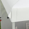 Outsunny 8 x 8FT Pop Up Canopy Tent with 1 Sidewall, Carry Bag, 4 Sand Bags, Height Adjustable Instant Shelter for Outdoor, Garden, Patio, White