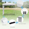 Outsunny 8 x 8FT Pop Up Canopy Tent with 1 Sidewall, Carry Bag, 4 Sand Bags, Height Adjustable Instant Shelter for Outdoor, Garden, Patio, White