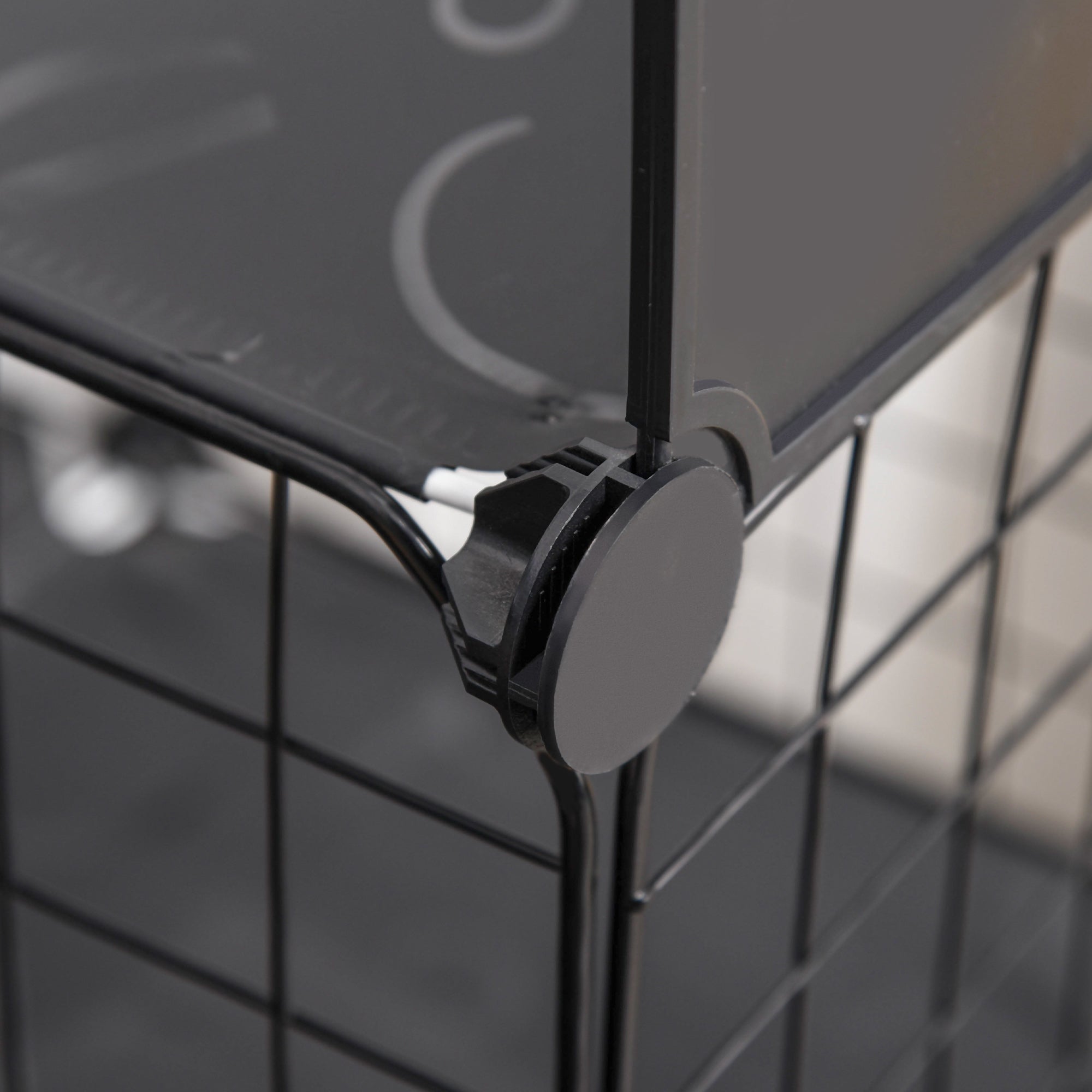 PawHut 40 Panels Small Animal Cage, Pet Playpen with Doors, Kitten Cage, Portable Metal Wire Yard for Rabbits Indoor Use, 41" x 28" x 46"