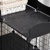 PawHut 40 Panels Small Animal Cage, Pet Playpen with Doors, Kitten Cage, Portable Metal Wire Yard for Rabbits Indoor Use, 41" x 28" x 46"