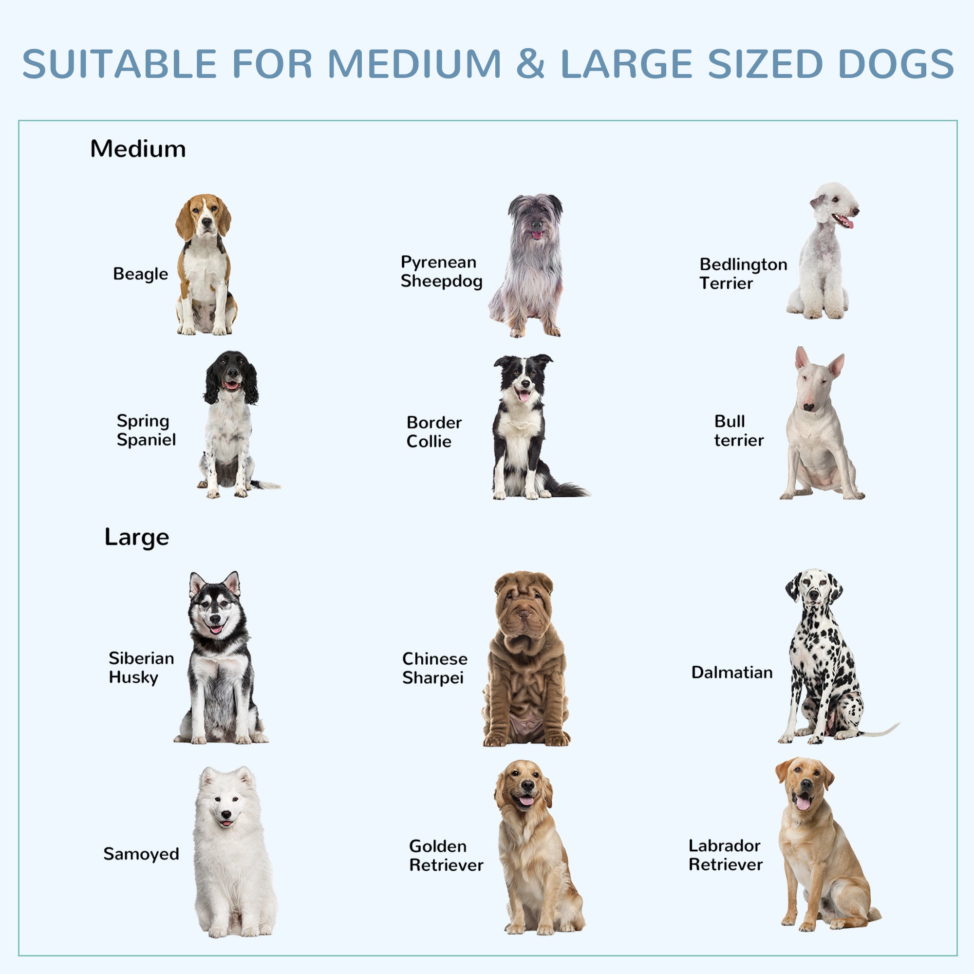 PawHut Foldable Heavy Duty Dog Crate, Dog Cage on Wheels, Portable Dog Kennel w/ Removable Tray, for Medium and Large Dogs