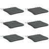 Outsunny 6-Piece Patio Chair Cushions Pillows, Seat Replacement Patio Cushions Set with Ties, Button Tufted for Indoor Outdoor Garden Furniture, Charcoal Grey