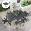 Outsunny 6-Piece Patio Chair Cushions Pillows, Seat Replacement Patio Cushions Set with Ties, Button Tufted for Indoor Outdoor Garden Furniture, Charcoal Grey