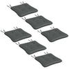 Outsunny 6-Piece Patio Chair Cushions Pillows, Seat Replacement Patio Cushions Set with Ties, Button Tufted for Indoor Outdoor Garden Furniture, Charcoal Grey