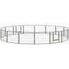 PawHut Dog Playpen, Heavy-duty Metal Puppy Play Pen, Pet Exercise Fences for Outside and Indoor, DIY Design with Door for Multiple Dogs, 16 Panels, 23.5"H