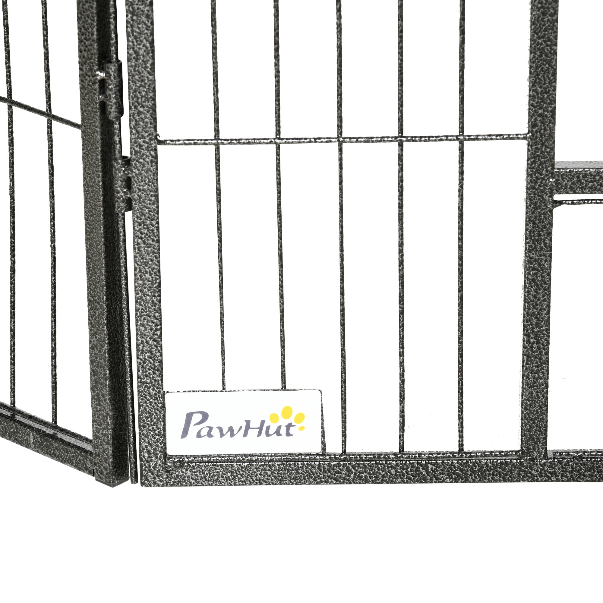 PawHut Dog Playpen, Heavy-duty Metal Puppy Play Pen, Pet Exercise Fences for Outside and Indoor, DIY Design with Door for Multiple Dogs, 16 Panels, 23.5"H