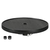 Outsunny 23.6" Beach Umbrella Table Tray with Wine Glass Holder, Foldable Towel Rack, Instant Portable Beach Table for Sand, Swimming Pools, Patio, Garden, Deck, Black
