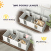 PawHut Whelping Box for Dogs and Puppies, Dog Whelping Pen, Dog Birth Supplies Indoor with Removable Adjustable Height Doors, for Small Sized Dogs, 65" x 31.5" x 19"