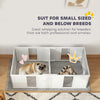 PawHut Whelping Box for Dogs and Puppies, Dog Whelping Pen, Dog Birth Supplies Indoor with Removable Adjustable Height Doors, for Small Sized Dogs, 65" x 31.5" x 19"