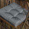 Outsunny 4 Piece Outdoor Chair Cushions, 16.5" x 16.5" Patio Furniture Cushions Seat Pad for Garden Conversation Set, Dark Grey