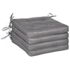 Outsunny 4 Piece Outdoor Chair Cushions, 16.5" x 16.5" Patio Furniture Cushions Seat Pad for Garden Conversation Set, Dark Grey