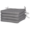 Outsunny 4 Piece Outdoor Chair Cushions, 16.5" x 16.5" Patio Furniture Cushions Seat Pad for Garden Conversation Set, Dark Grey