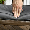 Outsunny 4 Piece Outdoor Chair Cushions, 16.5" x 16.5" Patio Furniture Cushions Seat Pad for Garden Conversation Set, Dark Grey