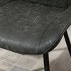 HOMCOM Dining Chairs Set of 2, PU Upholstered Kitchen Chairs with Metal Legs for Dining Room, Living Room, Bedroom, Grey
