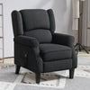 HOMCOM Massage Recliner Chair for Living Room, Push Back Recliner Sofa, Wingback Reclining Chair with Extendable Footrest, Remote Control, Side Pockets, Black