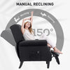 HOMCOM Massage Recliner Chair for Living Room, Push Back Recliner Sofa, Wingback Reclining Chair with Extendable Footrest, Remote Control, Side Pockets, Black