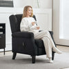 HOMCOM Massage Recliner Chair for Living Room, Push Back Recliner Sofa, Wingback Reclining Chair with Extendable Footrest, Remote Control, Side Pockets, Black