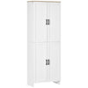 HOMCOM 67" Freestanding Kitchen Pantry, Modern Buffet Cabinet, Storage Cabinet with Adjustable Shelves, 4 Doors, White