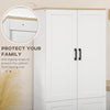 HOMCOM 67" Freestanding Kitchen Pantry, Modern Buffet Cabinet, Storage Cabinet with Adjustable Shelves, 4 Doors, White