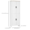 HOMCOM 67" Freestanding Kitchen Pantry, Modern Buffet Cabinet, Storage Cabinet with Adjustable Shelves, 4 Doors, White