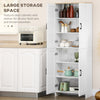 HOMCOM 67" Freestanding Kitchen Pantry, Modern Buffet Cabinet, Storage Cabinet with Adjustable Shelves, 4 Doors, White