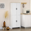 HOMCOM 67" Freestanding Kitchen Pantry, Modern Buffet Cabinet, Storage Cabinet with Adjustable Shelves, 4 Doors, White