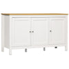 HOMCOM Buffet Cabinet, Sideboard, Storage Cabinet with Doors, 2 Adjustable Shelves, White and Natural