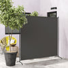 Outsunny Single Outdoor Privacy Screen, 5.9FT Tall Room Divider with UV30+ Protection, Freestanding Privacy Panel Partition with Stable Base for Indoor Outdoor Use, Dark Grey