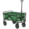 Outsunny Folding Wagon Cart, Outdoor Utility Wagon Heavy Duty Garden Shopping Cart Collapsible Camping Trolley with Steel Frame, Oxford Fabric