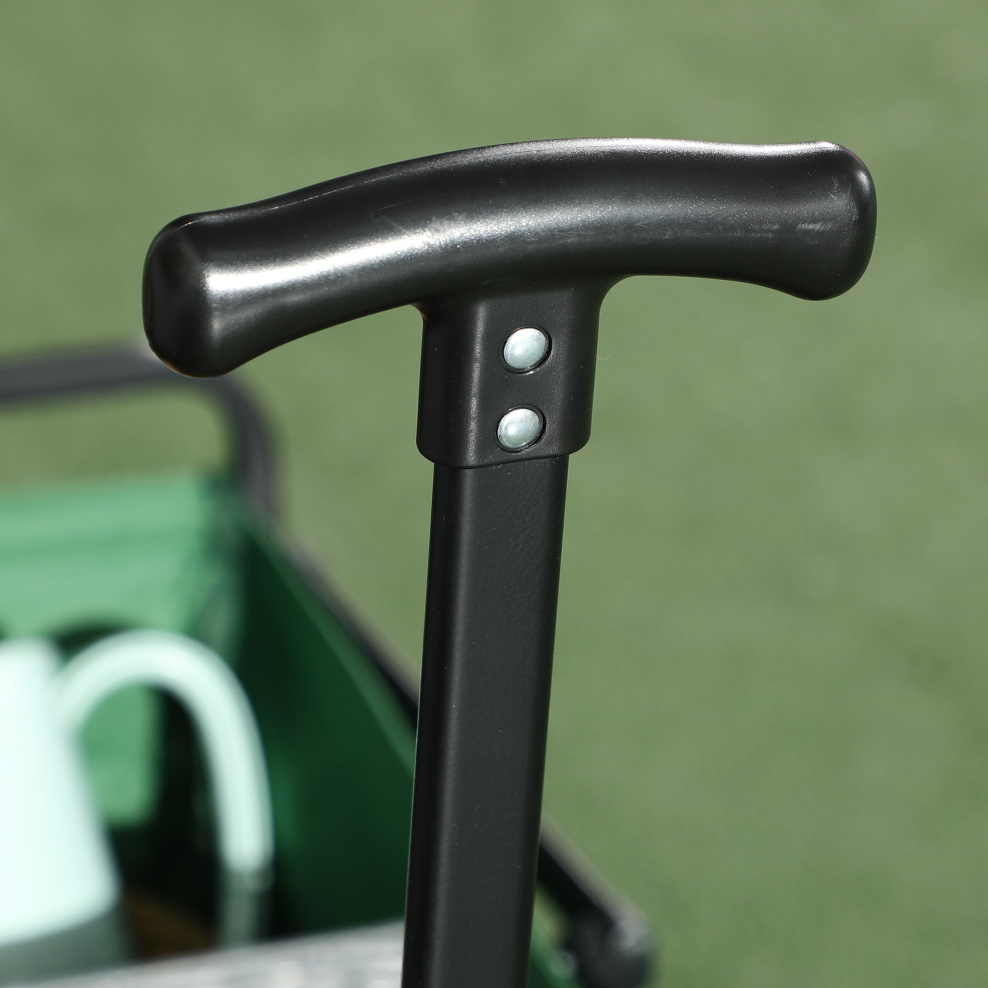 Outsunny Folding Wagon Cart, Outdoor Utility Wagon Heavy Duty Garden Shopping Cart Collapsible Camping Trolley with Steel Frame, Oxford Fabric