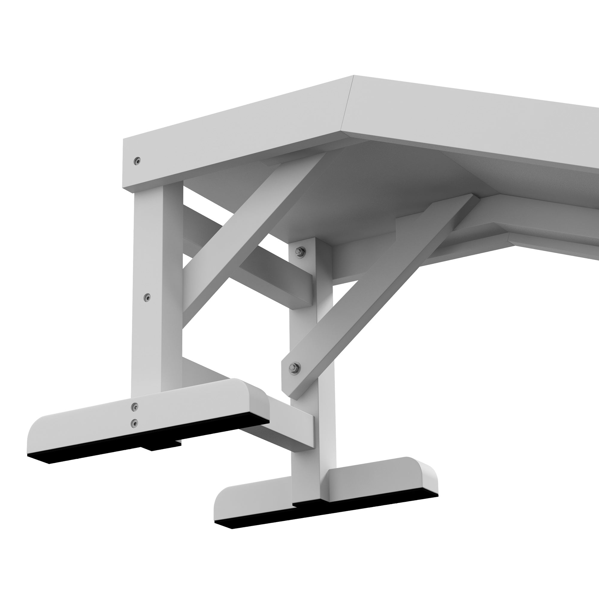 PawHut Pet Ramp Bed Steps for Dogs Cats Non-slip Carpet Top Platform Pine Wood 49"L x 16"W x 14"H White