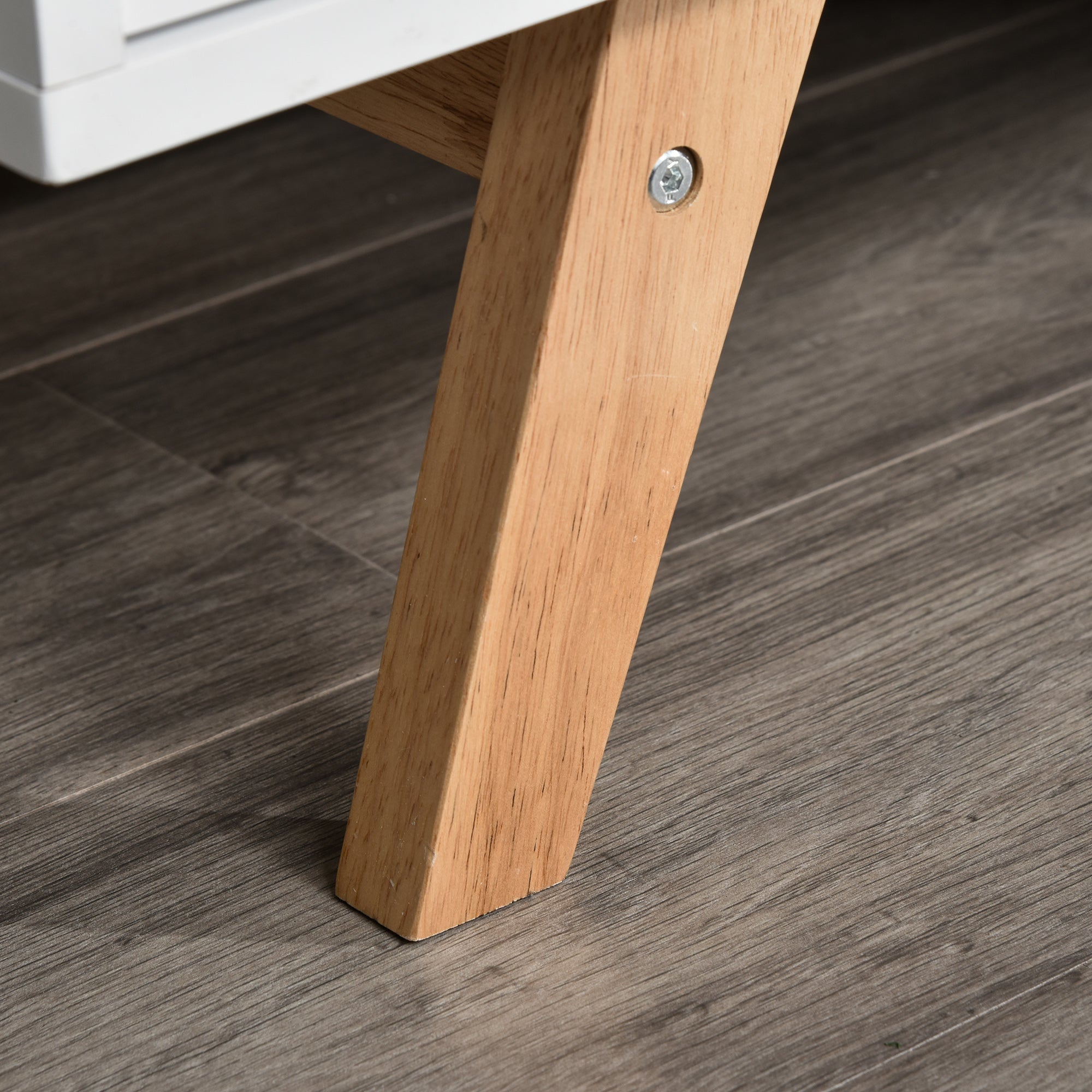 HOMCOM Modern Wooden TV Stand with 2 Storage Cabinet Stand for TV's up to 65