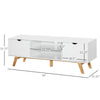 HOMCOM Modern Wooden TV Stand with 2 Storage Cabinet Stand for TV's up to 65" for Living Room Bedroom Office, Storage Entertainment Center, White