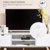 HOMCOM Modern Wooden TV Stand with 2 Storage Cabinet Stand for TV's up to 65" for Living Room Bedroom Office, Storage Entertainment Center, White