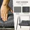 Outsunny 2 Seater Covered Outdoor Swing Chair Porch Swing Bench Lounger Hammock with Removable Cushion Tilt Canopy, Dark Grey
