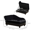 PawHut Pet Sofa Dog Couch Chaise Lounge Pet Bed with Storage Function Small Sized Dog Various Cat Sponge Cushioned Bed Lounge, Black