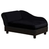 PawHut Pet Sofa Dog Couch Chaise Lounge Pet Bed with Storage Function Small Sized Dog Various Cat Sponge Cushioned Bed Lounge, Black