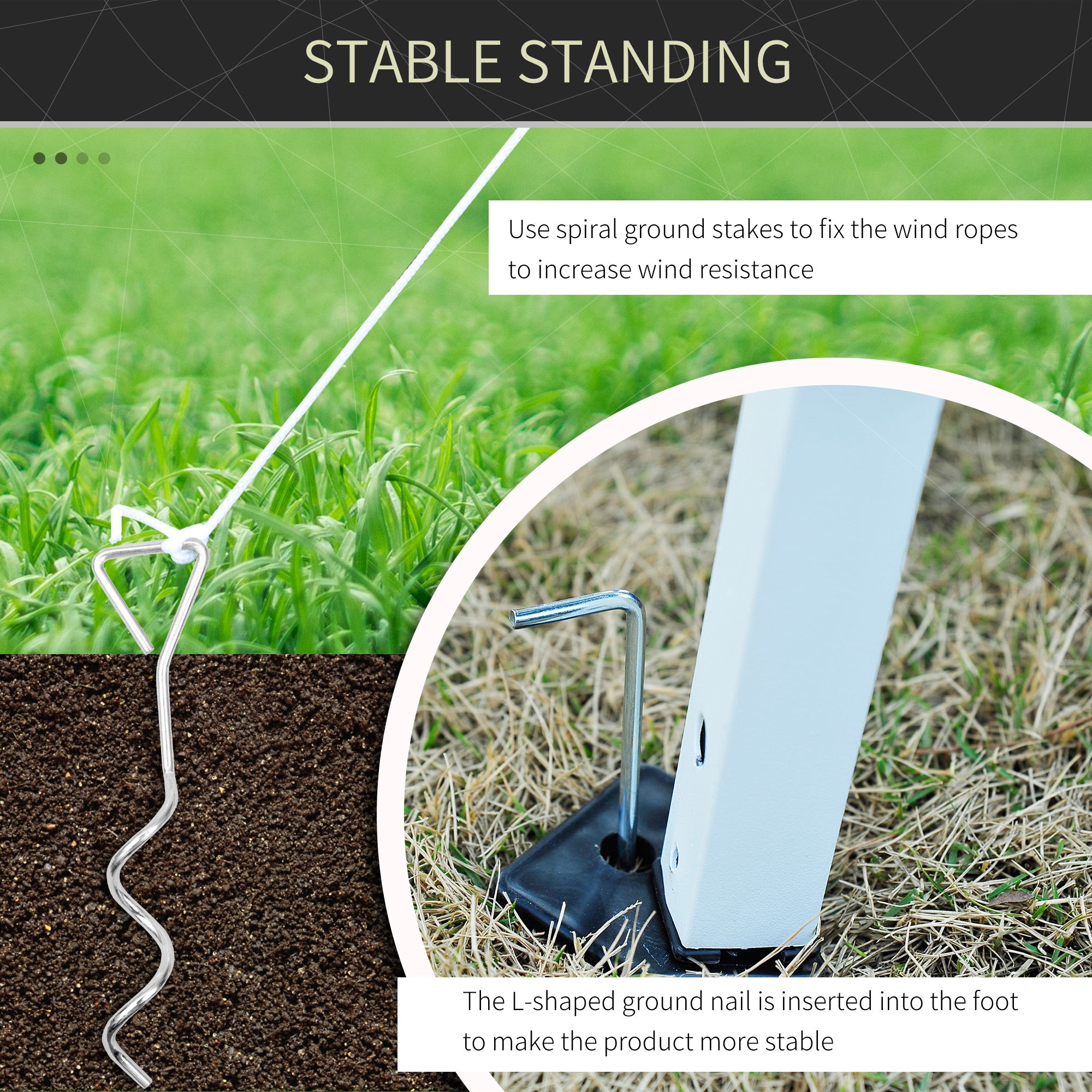 Outsunny 10' x 10' Pop Up Canopy Tent, Instant Party Tent with Breathable Mesh Sidewalls, Easy Height Adjustable, Carrying Bag for Backyard Garden Patio Camping